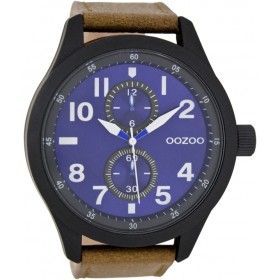 OOZOO Timepieces 51mm Brown Leather Strap C7501